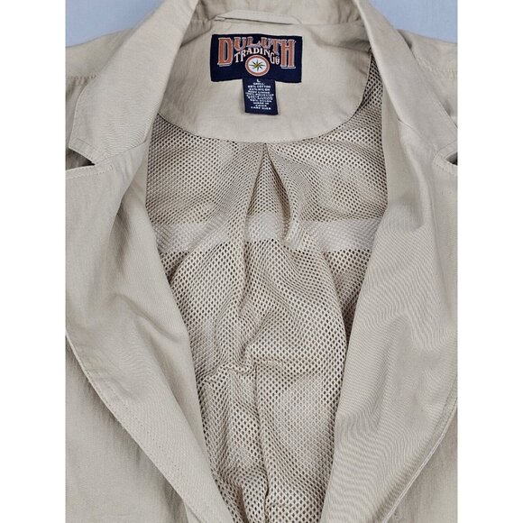 Duluth Trading Co Mens Large Jacket Blazer 2 Button Khaki 100%‎ Cotton. - Picture 4 of 7